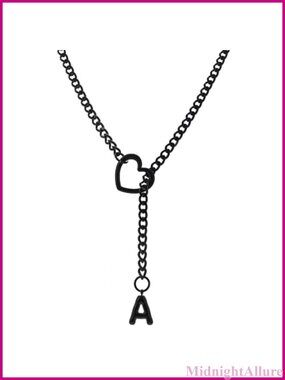 Stainless Steel Heart O-Ring Slip Chain Y-Necklace Adjustable Lariat Choker